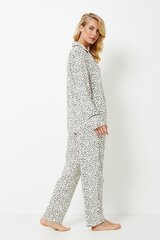 Пижама женская со штанами ARUELLE BETHANY_Молочный + черный