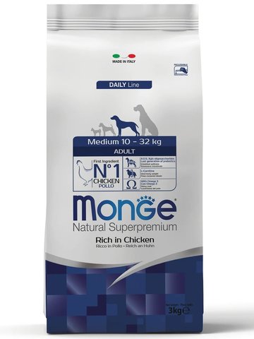 Monge Dog Medium корм для взрослых собак средних пород 3 кг