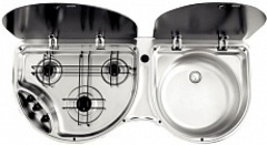 Варочная панель газовая с раковиной DOMETIC SMEV MO8123RM, 3 конф