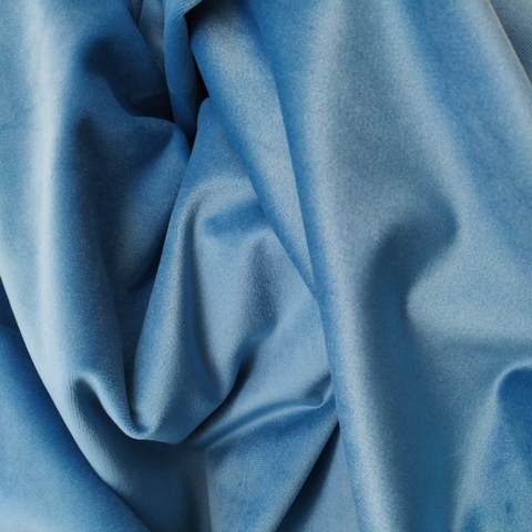 Бархат матовый стрейч, ворс 0,5 мм., Небесно-голубой(выбрать  размер)