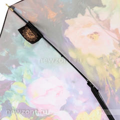 Плоский фиолетовый зонт автомат Lamberti «Пышные Розы»