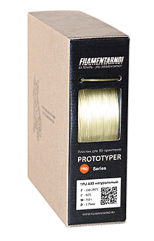 Пластик для 3D-принтера Filamentarno TPU A93 натуральный (750 г)