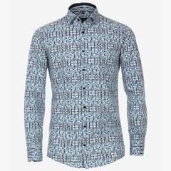 Рубашка Venti Modern Fit 103366800-350 в горошек сине-бирюзовая