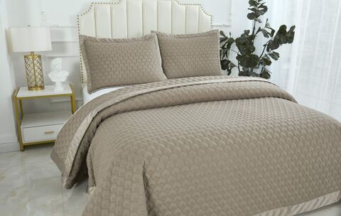 Покрывало 160х220 и наволочка 50х70 Sofi De MarkO Роксалана Кофе