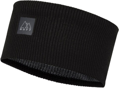 Картинка повязка Buff Headband Crossknit Solid Black - 1