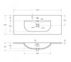 BelBagno BB-8099-3-90 Керамическая раковина BB-8099-3-90, 910x400x170