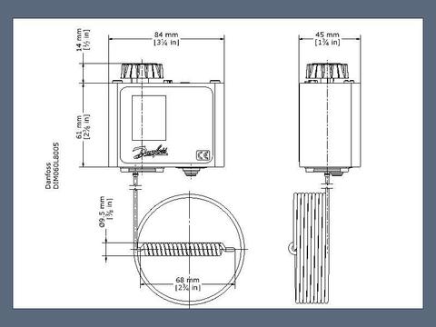 Термостат регулируемый KP63 Danfoss 060L110866