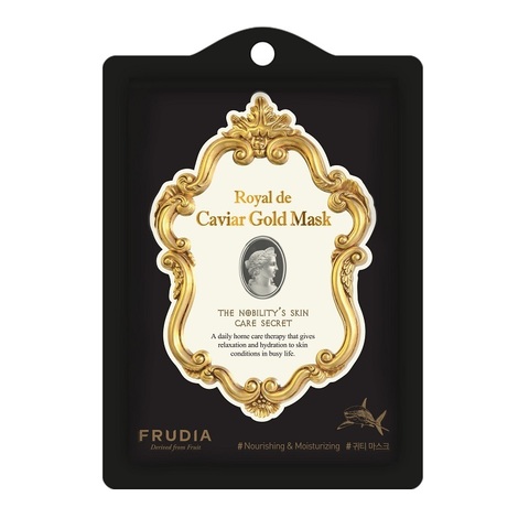 Омолаживающая маска с экстрактом икры и золотом FRUDIA Royal de Caviar Gold Mask (1шт)