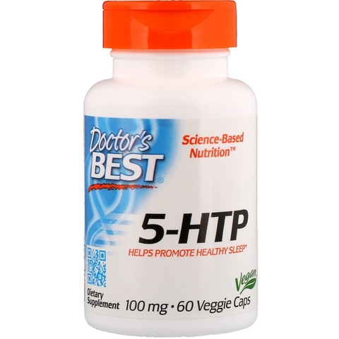 Doctor's Best, 5-гидрокситриптофан Best, 100 мг, 60 растительных капсул