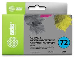 Картридж струйный Cactus CS-C9374 №72 фото серый (130мл) для HP DJ T610, T620, T770, T1100, T1100, T1120, T1200