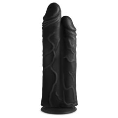 Черный сдвоенный фаллоимитатор Double Stuffer 10’’ Double Pecker Dildo - 27 см. - 