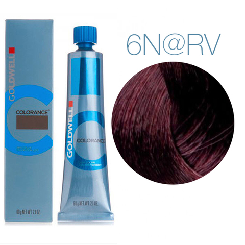 Goldwell Colorance 6N@RV (тёмный блонд с красно -фиолетовым сиянием (фиалковый блонд) - тонирующая крем-краска