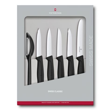 Набор ножей для кухни Victorinox Swiss Classic Kitchen (6.7113.6G) 6шт черный в коробке