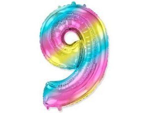 Цифра "9" Радуга