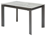 Стол CORNET 120 ITALIAN DARK GREY Серый мрамор глянцевый, керамика/grey