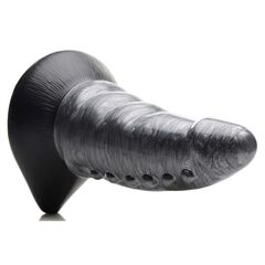 Серый фантазийный фаллоимитатор Beastly Tapered Bumpy Silicone Dildo - 21 см. - 
