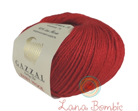 Пряжа Gazzal Baby Wool 811 красный