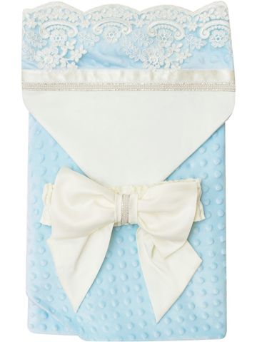 Нежно-голубой плед-конверт "Роскошь"