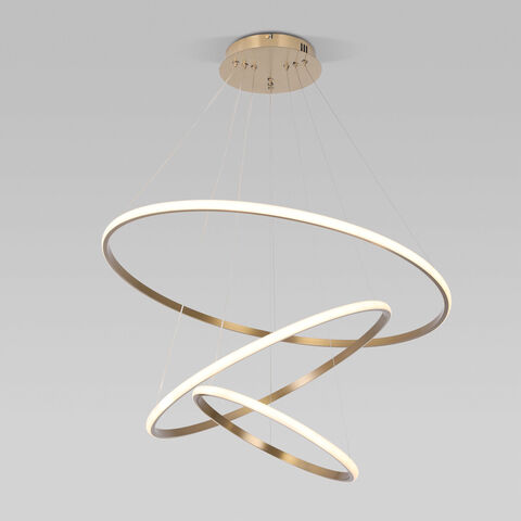 Подвесная светодиодная люстра Eurosvet Collars 90264/3 латунь