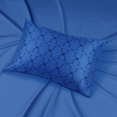 Наволочка 50x70 Mollen Узор васильково-синяя шелковая