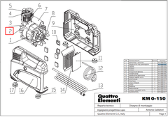 Крыльчатка QUATTRO ELEMENTI KM 0-150 под цилиндром (919-860-002)
