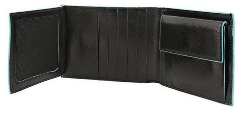 Кошелек мужской Piquadro Blue Square, чёрный, кожа натуральная (PU1240B2/N)