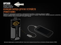 Фонарь налобный Fenix HP30R 1750lm аккумуляторный (черный)