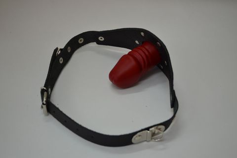 Кляп-фаллос на чёрных ремешках - Sitabella BDSM accessories 3099-1