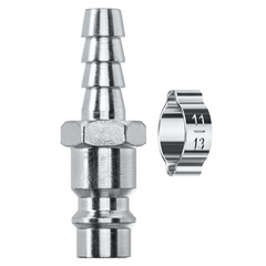 KRAFTOOL штуцер Ёлочка, 8 мм - рапид штуцер, с хомутом, переходник (06597-08)