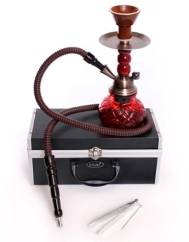 Кальян мини - Shisha кейс красный