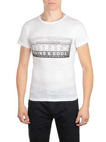 18666-4 футболка мужская, белая