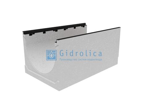 Лоток водоотводный бетонный коробчатый (СО-500мм), с чугунной насадкой КU 100.60,3 (50).65(56) - BGZ-S, № 40-0