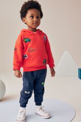 Толстовка с капюшоном и джоггеры в комплекте для мальчика Next N96-328, Красный, Темно-синий