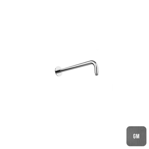 Almar E021113.GM Кронштейн для душа 35см., настенный, с круглым отражателем, цвет: Gun Metal Brushed PVD