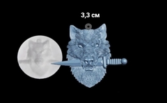 Силиконовый молд Амулет Волк с кинжалом малый