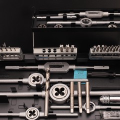 Набор метчиков и плашек M3 -M12 HSSE 45пр Volkel 49151