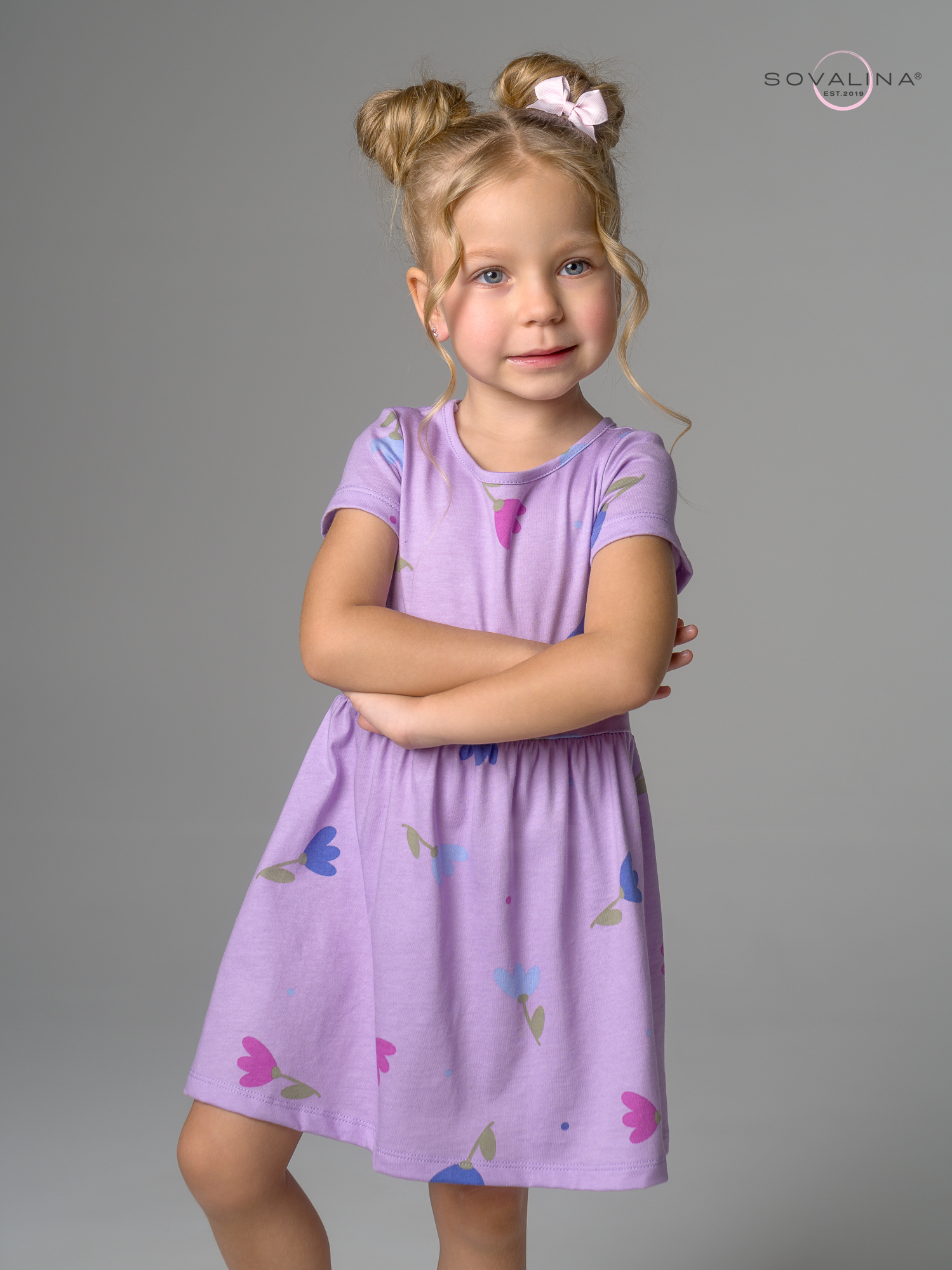 Платье Лето сиреневый колокольчик