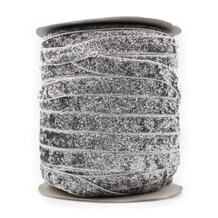 Лента с люрексом (1см*18,29м), Белый/серебро (11), 1 шт.