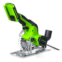 Циркулярная мини-пила Greenworks G24MCS 24V аккумуляторная, без АКБ и ЗУ