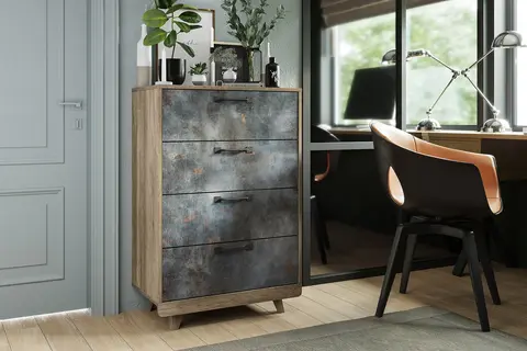 Комод Мегаполис КМ-02 дуб каньон / меркурий М-20