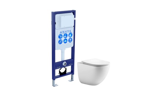 Aquatek SET Aquatek ГЕЛИОС INS17 SET Aquatek ГЕЛИОС INS17  (рама Aquatek Standard INS-0000017 (без клавиши)+унитаз AQ1993T-00 ГЕЛИОС + с тонким сиденьем soft-close