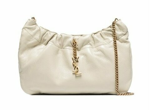 Кожаная сумка-хобо Saint Laurent Pacpac белый