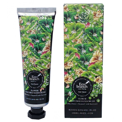Крем для рук Eco Branch Flower Perfumed Hand Cream Shea Butter With Narcissus, 40 гр