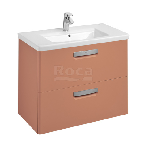 Roca ZRU9307839 The Gap Тумба под умывальник подв., 2 ящика, 800 мм, Терракота