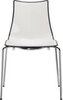 Стул пластиковый Scab Design Zebra Bicolore 4 legs, хром, белый, антрацит