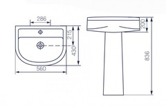 УМЫВАЛЬНИК ROSA РЕССА 56
