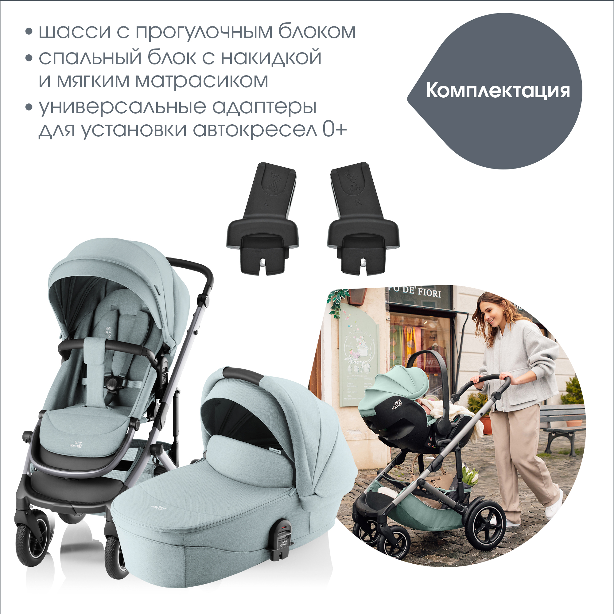 Детская коляска Britax Roemer 2в1 SMILE 5Z, STYLE Harbor Blue