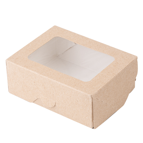 Коробка крафт с окном 10,5*8*4 см