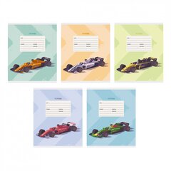 
          Тетрадь А5 12л., линия, Канц-Эсмо, скрепка, мелованный картон, выб. лак, "Победитель гонок", 5 дизайнов