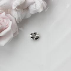 Бусина спейсер, 9 мм, родий, П789